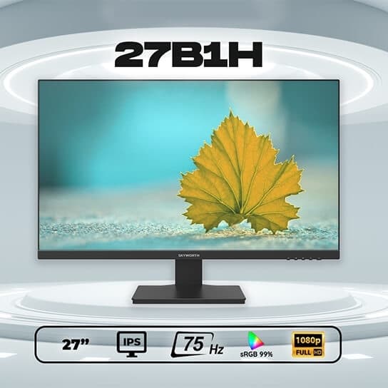 Màn hình Skyworth 27 inch 27B1H (IPS 75Hz FullHD, VGA, HDMI)