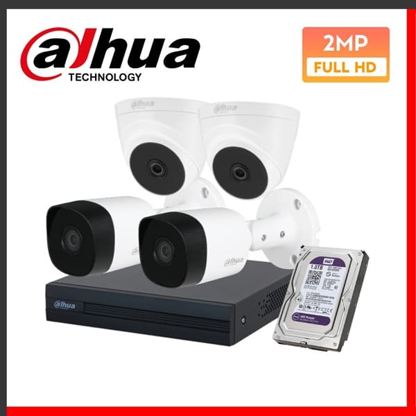 Combo 4 Camera Dahua HDCVI 2MP hồng ngoại